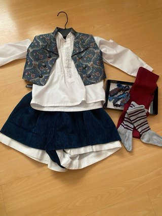 Traje fallero niño azul y blanco