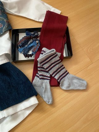 Traje fallero niño azul y blanco