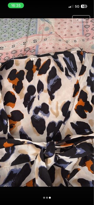 Blusa Shein Estampado Animal Print Talla L