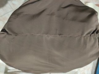 Pouf imbottito marrone