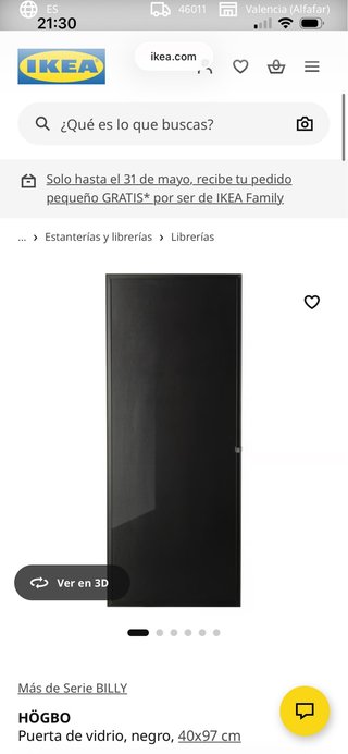 4 Puertas Cristal HÖGBO para Billy IKEA