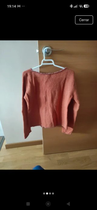 Chaqueta punto naranja con lazos