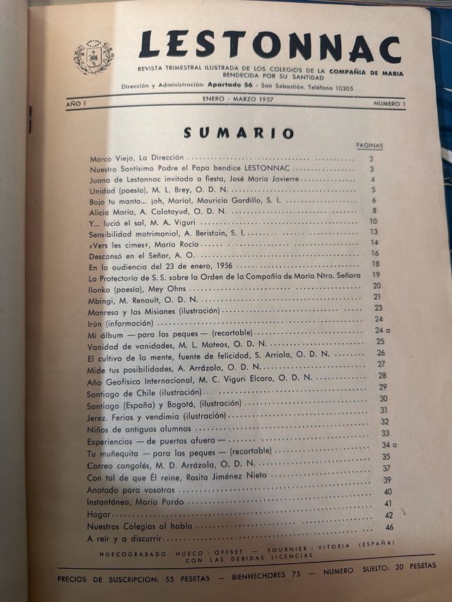 Colección de 10 revistas antiguas LESTONNAC
