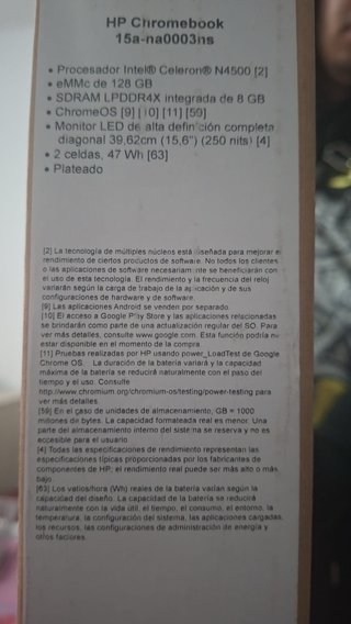 Portátil HP Chromebook Plata