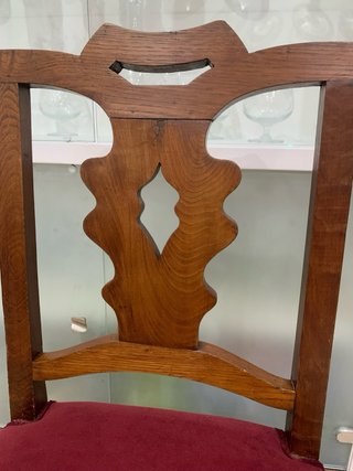 Seis sillas madera castaño restauradas
