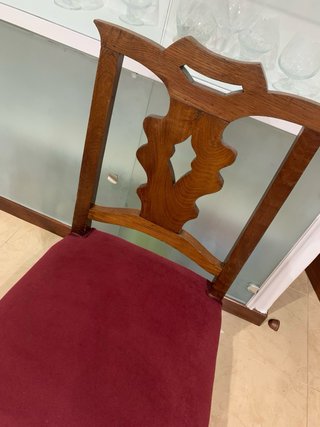 Seis sillas madera castaño restauradas