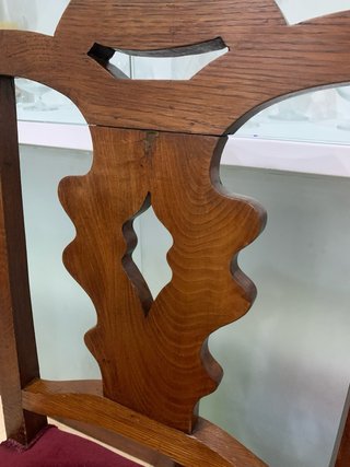 Seis sillas madera castaño restauradas