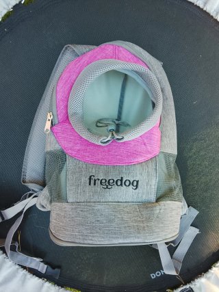 Mochila Transportín Mascota Pequeña Beige/Gris