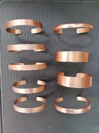 Pulseras y Anillos de Cobre AJUSTABLES. SE ADAPTAN