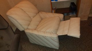 Sofá Relax Reclinable Tela Beige