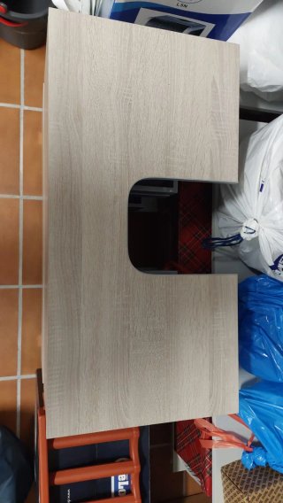 Mueble de baño madera y metal