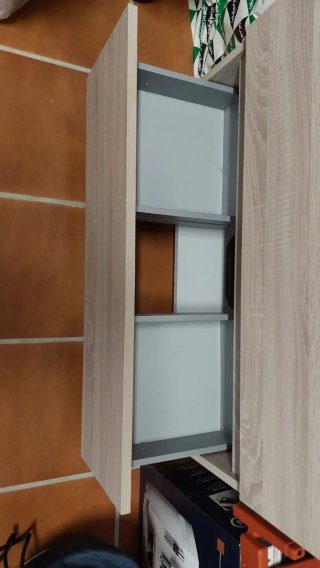 Mueble de baño madera y metal