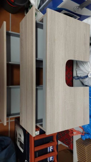 Mueble de baño madera y metal