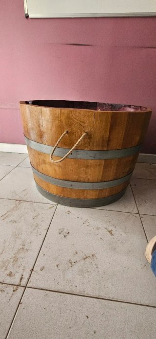Macetero a partir de barrica