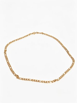 Collar de acero inoxidable chapado en oro de 18