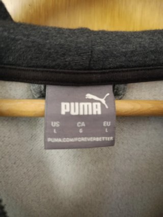 Sudadera Puma Gris con Cremallera
