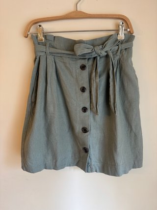 Falda H&M caqui botones