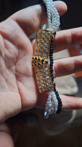 Collar vintage perlas y cuentas