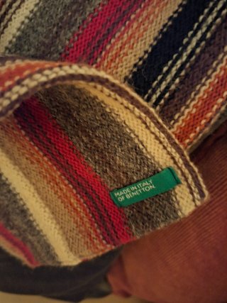 Sciarpa Benetton lana multicolor
