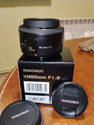 Objetivo Yongnuo 50mm f/1.8 Canon EF como nuevo