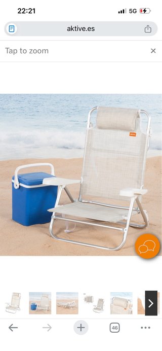 Silla Playa Aktive NUEVA Beige/Plata