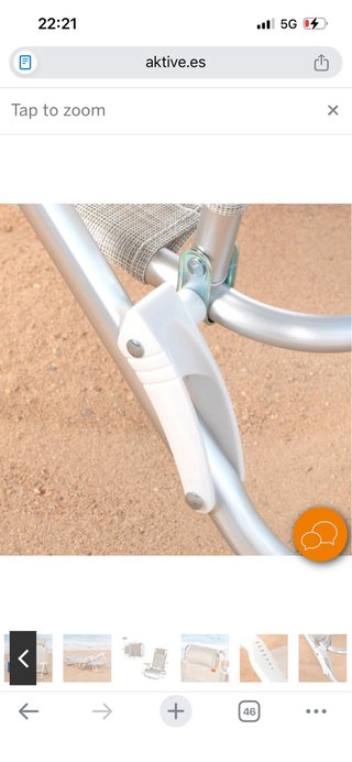 Silla Playa Aktive NUEVA Beige/Plata