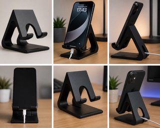 Soporte 3D para teléfono premium negro mate