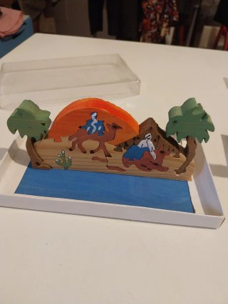 Coppia puzzle in legno Marocco