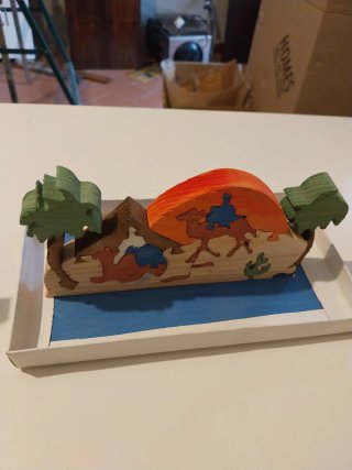 Coppia puzzle in legno Marocco