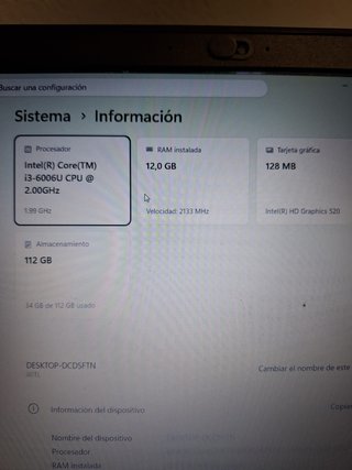 Portátil Lenovo V110-15ISK Negro