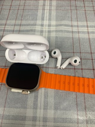 Reloj inteligente y auriculares