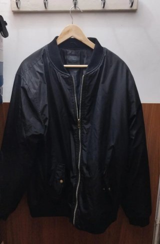 Chaqueta Bomber Negra Talla XXL