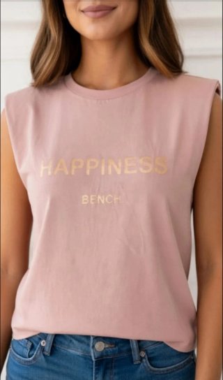Camiseta Bench rosa sin mangas