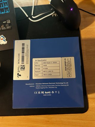 Mini PC Ryzen 5 3550H 16GB RAM 512GB SSD Gris