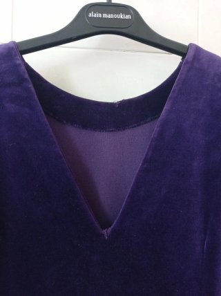 Vestido Morado de coctel diseñadora española