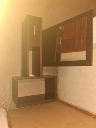 Mueble de entrada madera marrón