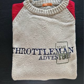 Jersey hombre Throttleman gris/rojo talla L nuevo