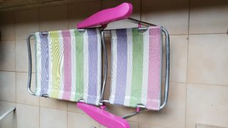 Silla Playa Plegable Rayas Multicolor