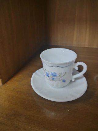 Juego de café porcelana floral