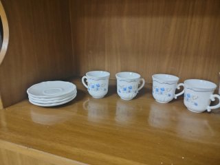 Juego de café porcelana floral