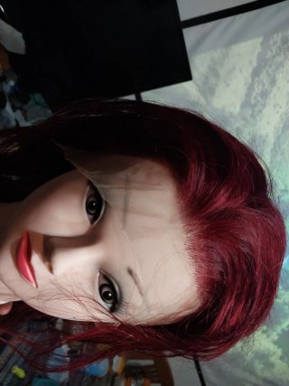 Hermosa Peluca Corta Pelirroja