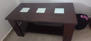 Mesa de centro madera y cristal