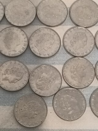 Lotto 22 Monete 50 Lire Vulcano Anni 90