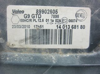 Fiat 1401368180 faro izquierdo scudo 2.0 d 1356507