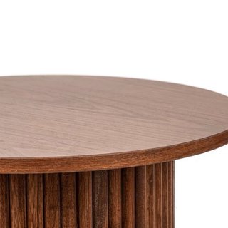 Mesa auxiliar circular de madera Maisons du monde