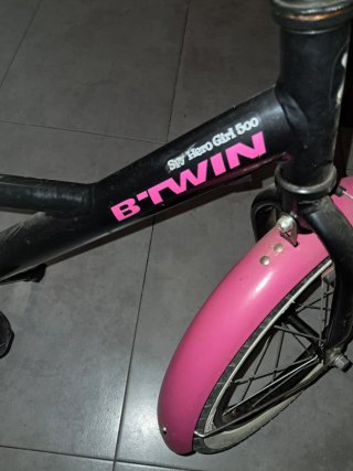 Bicicleta infantil B'TWIN rosa 6 años
