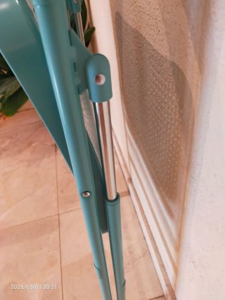 Sedia pieghevole in metallo Ikea blu