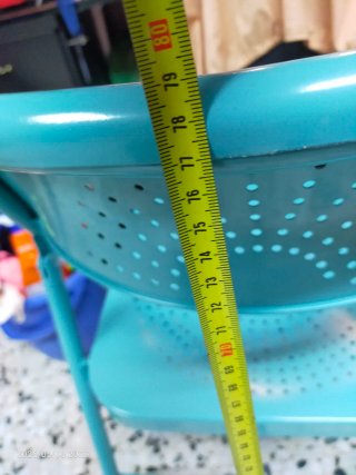 Sedia pieghevole in metallo Ikea blu