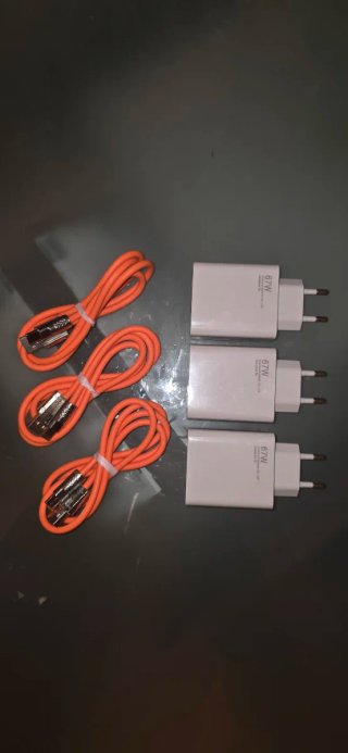 Set 3 Caricatori 67W + 3 Cavi USB-C