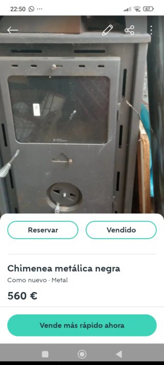 Chimenea metálica negra